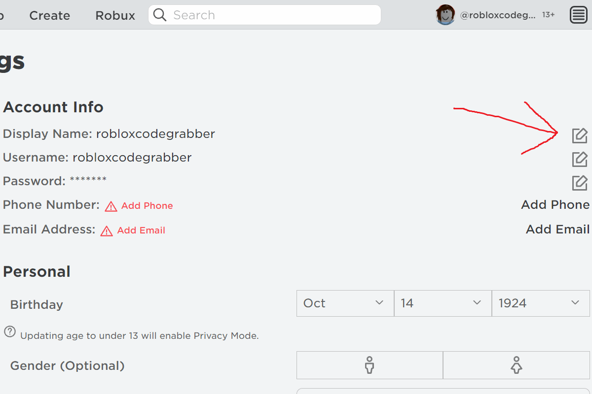 How To Change Your Username And Display Name On Roblox